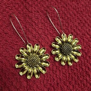 Gold Floral Earrings